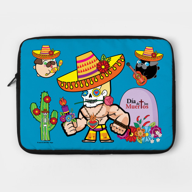 Mister Yoga - Day of the Dead Laptop Case