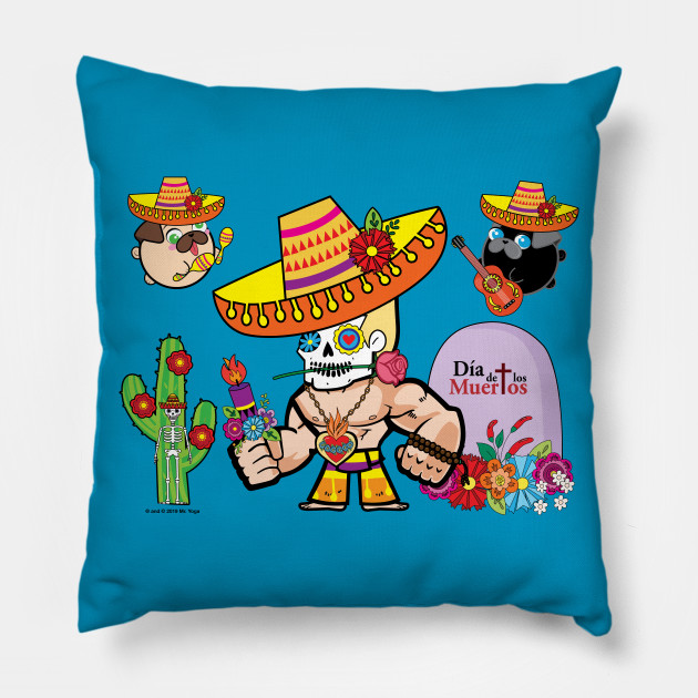 Mister Yoga - Day of the Dead Pillow