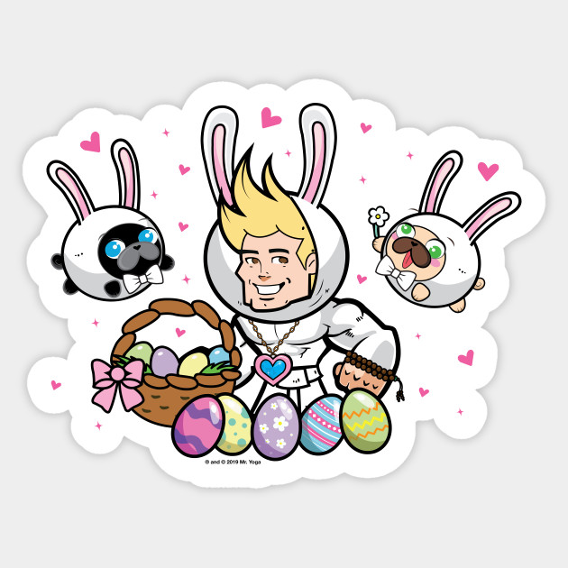 Mister Yoga - Easter Sticker