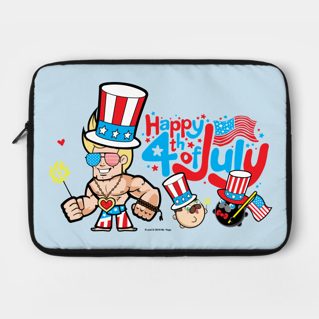 Mister Yoga - Independence Day Laptop Case