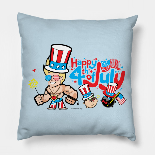 Mister Yoga - Independence Day Pillow