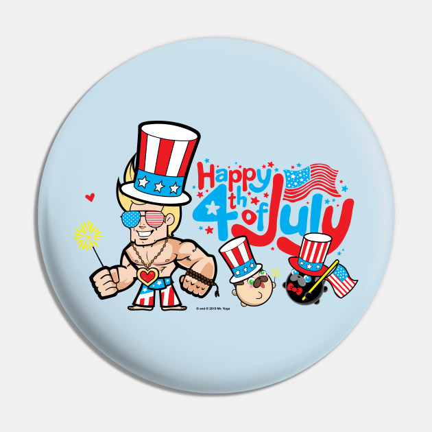 Mister Yoga - Independence Day Pin