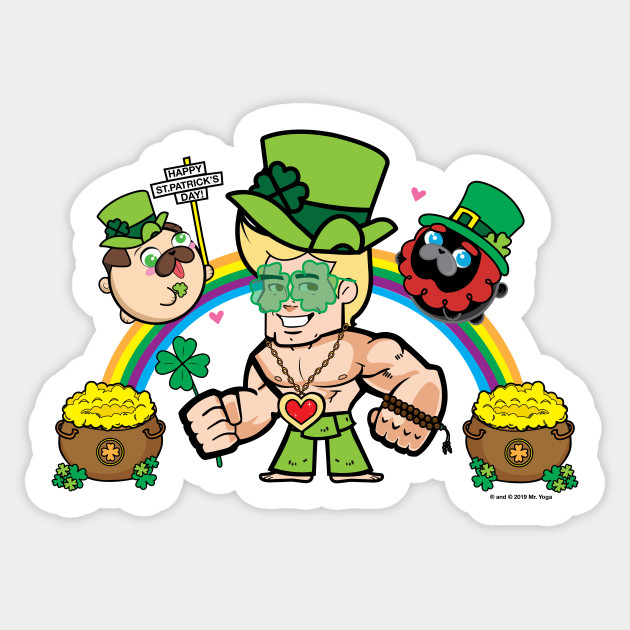 Mister Yoga - St. Patrick's Day Sticker